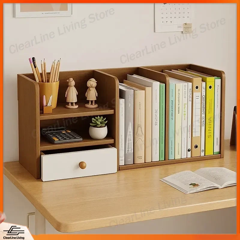 Simple Desktop Bookshelf Household Desk Shelf Student Dormitory Storage Rack Office Small Bookcase for Organizing