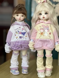 BJD doll clothes suitable for 1/4 1/5 1/6 size cute doll color matching sweater BJD doll clothes 1/4 doll accessories (2 points)
