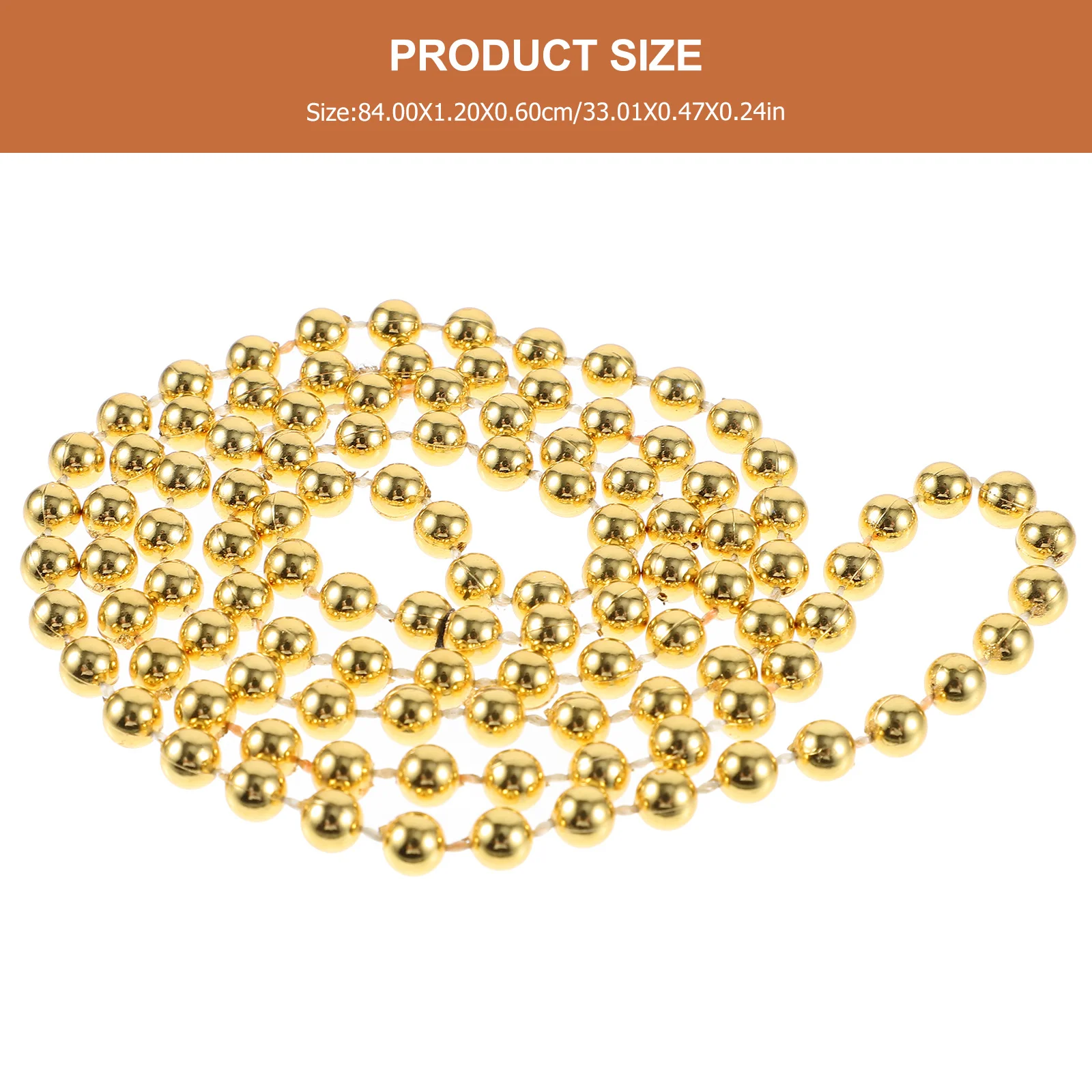 Collana a catena con perline di Mardi Gras da 5 pezzi Decorazione di carnevale Collana di perline leggera e durevole per foto di feste di festival