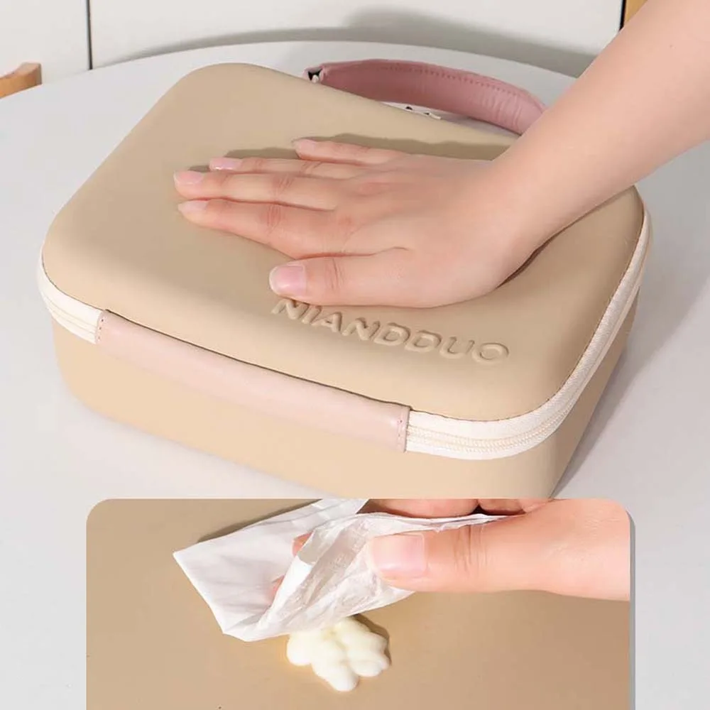 

Dopamine Color Cosmetic Bag Suitcase Large Capacity EVA Handheld Makeup Bag Compartment Portable Portable Cosmetic Case