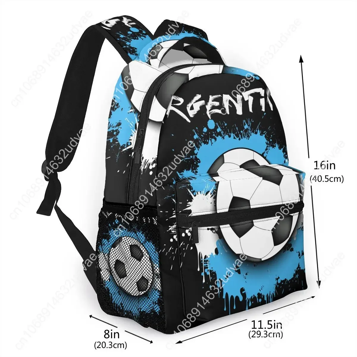 Backpack Teenagers Nursery School bag Argentina Flag Soccer Ball Against Pattern back to school bag