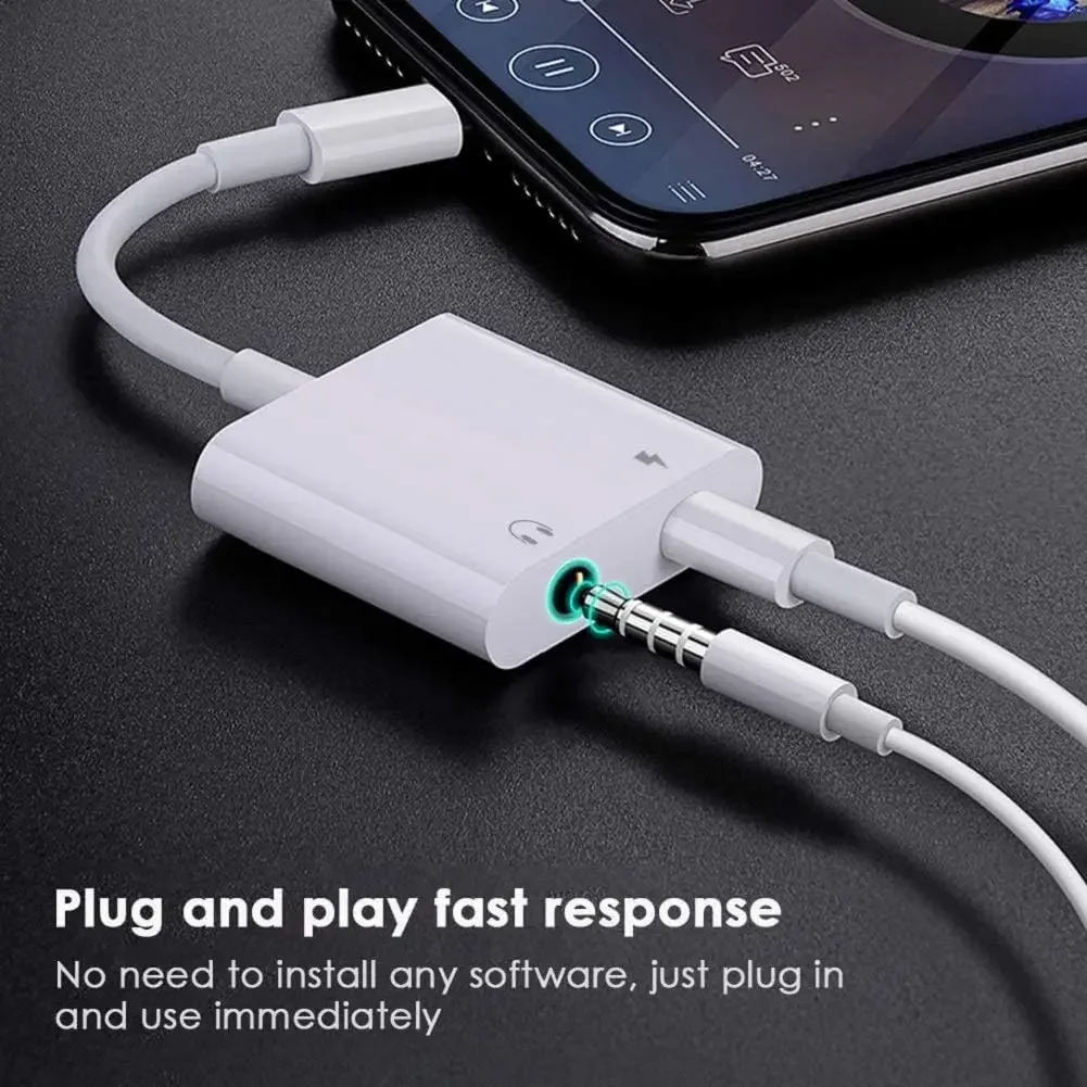 OTG Headphones Adapter 2 in 1 to 3.5mm Charging Jack Audio Aux Cable For iPhone 14 13 12 11 X Pro Max For MacBook For iPad - view 6