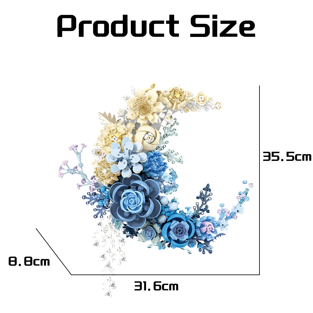 

Креативные 3D строительные кирпичи «сделай сам», игрушки для детей, MOC, кирпичные настольные украшения, настенные подвесные кирпичи с вечным цветком, подарочная коробка
