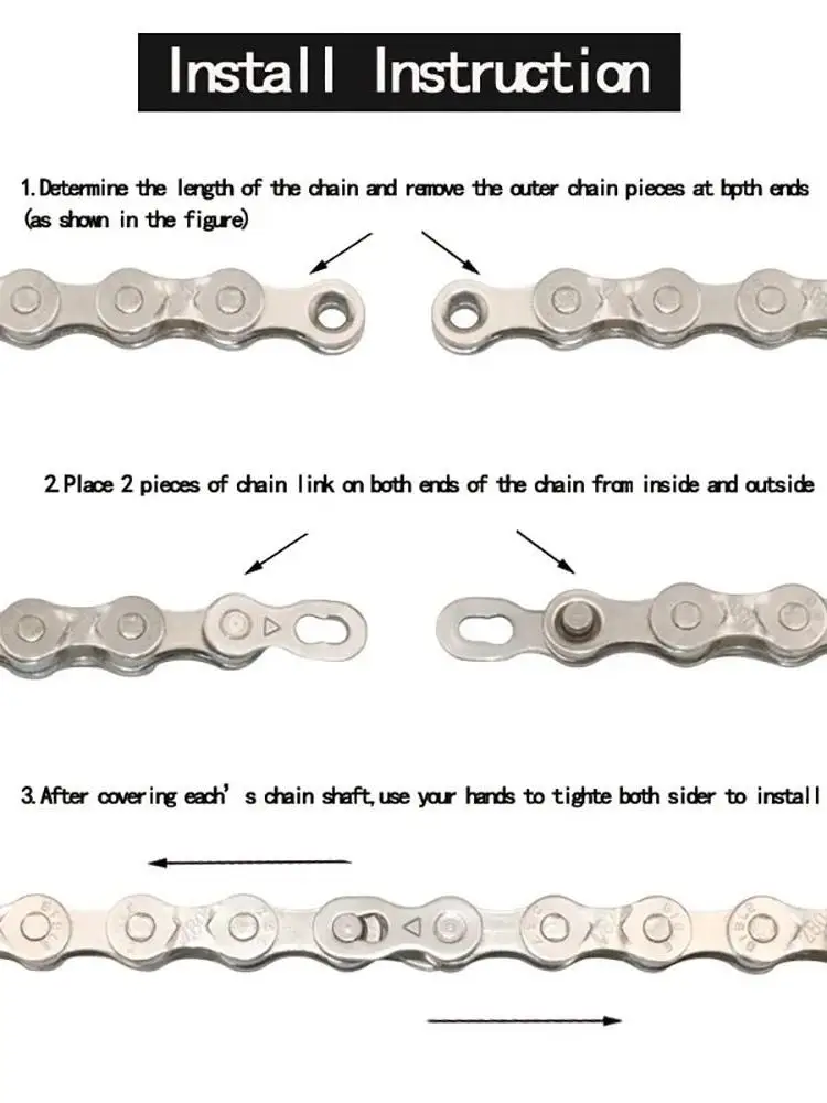 AliExpress NONE 5Pairs 6/7/8/9/10/11/12 Speed Bicycle Chain Link Buckle Silver Master Link Connector Joints Metal Mountain Road Bicycle