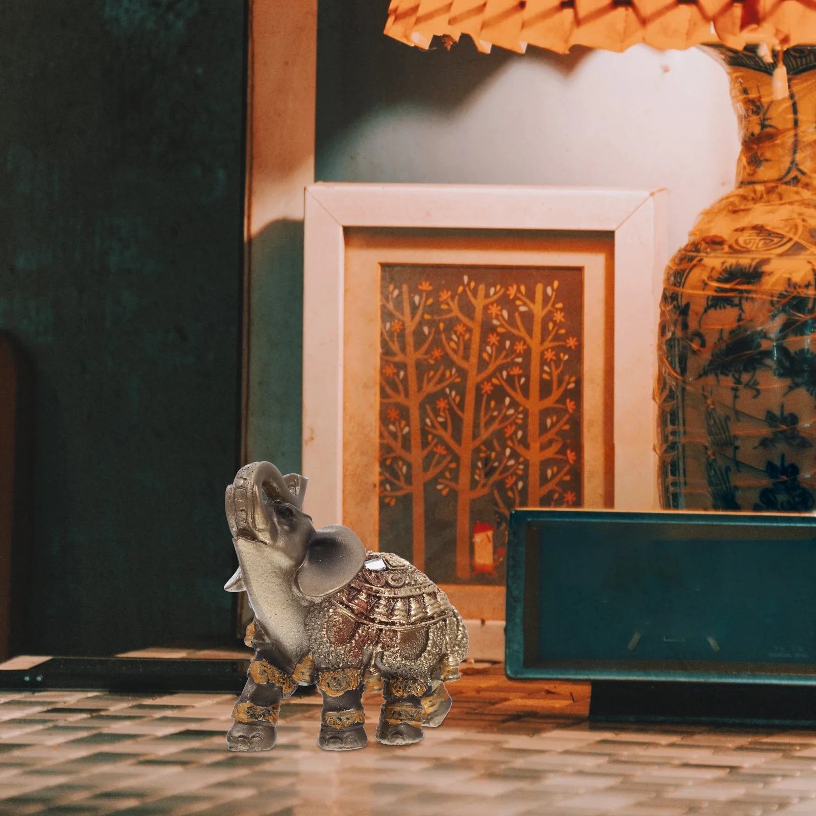 

Creative Elephant Ornament Resin Home Decor European Style Fine Craftsmanship Desktop Decoration Wealth Prosperity