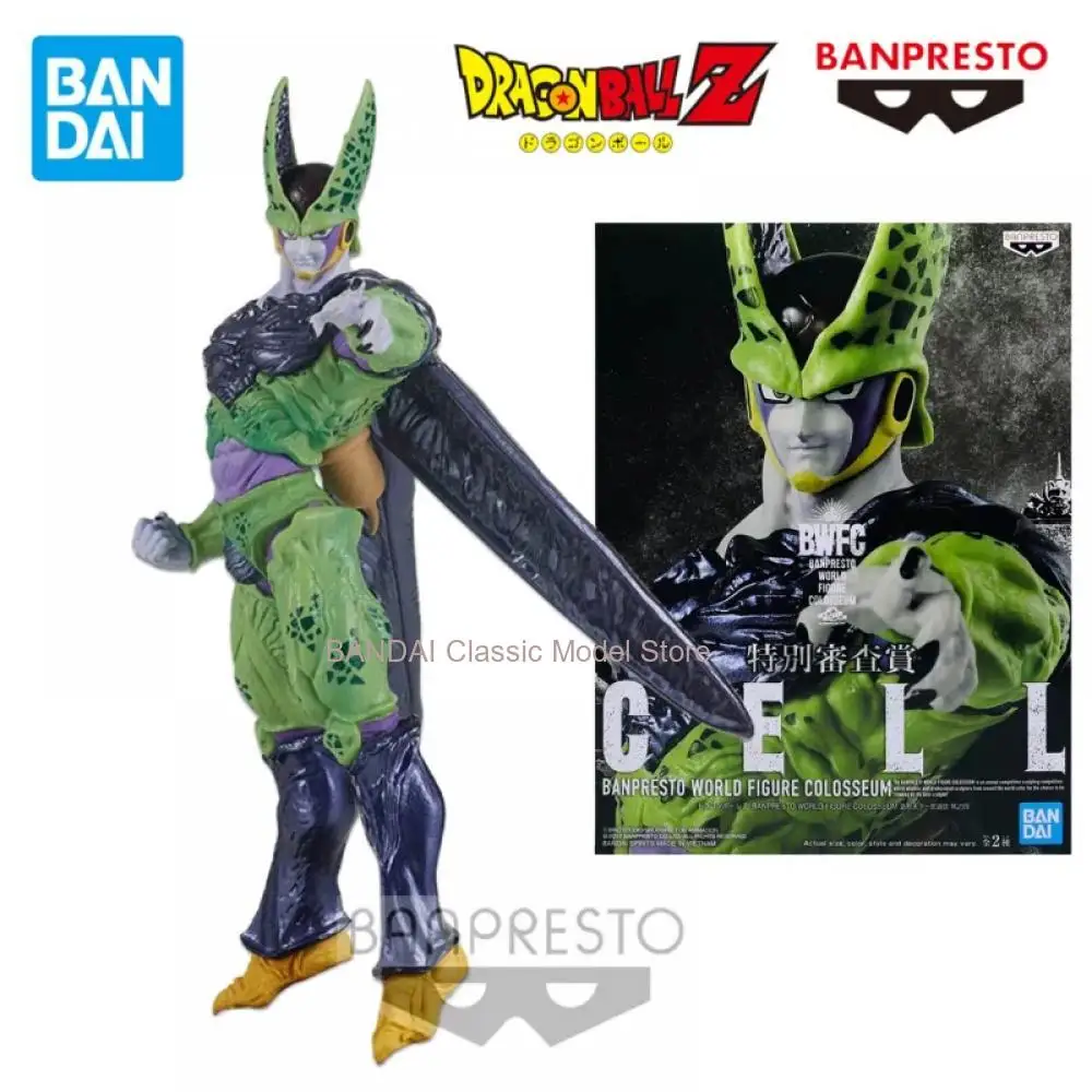 

Original Bandai BANPRESTO Dragon BallZ Anime Figure Model BWFC Cell Action Figure Complete Body Toys Gift Collectible Ornaments
