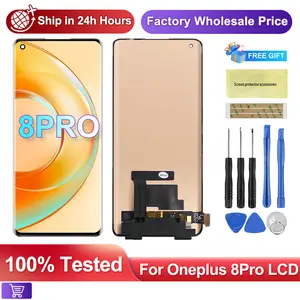 Bilashmart AAA+Screen Oneplus 8 Pro 5G IN2023 LCD Display Touch Screen Replacement Oneplus 1+8 PRO Display Pantalla with DIY Frame