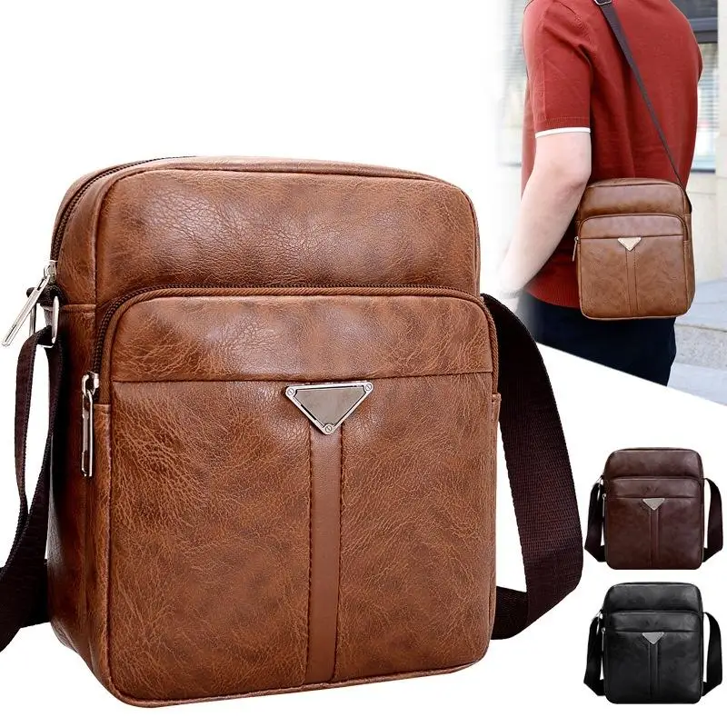 

Multi Pocket Design Shoulder Bag Large Capacity Men's Casual Single Shoulder Crossbody Luxury Messenger Business Bag