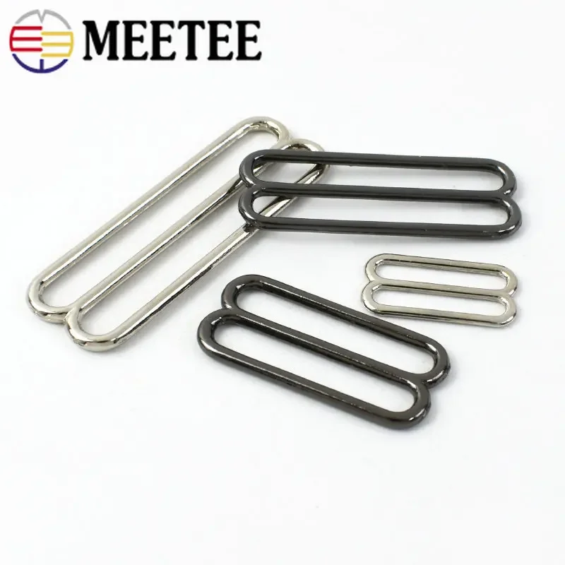 10/20Pcs 20-50mm Metal Adjust Buckles Tri-Glide Clasp Bikini Bra O Ring Sliders Strap Buckle Belt Hook Garment Sewing Accessory