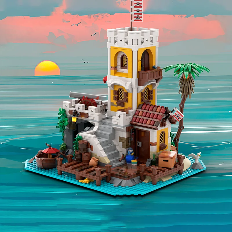 1179pcsMOC Imperial Outpost Remake DIY Frontier Guard Station – Modular Castle-Style Watchtower Birthday Building Blocks Gift