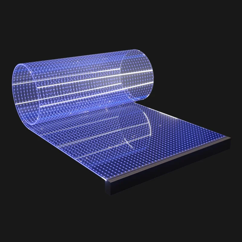 P10 Transparent LED Film Screen Self-Adhesive Flexible Crystal Film For Outdoor Commercial Windows Digital Poster Animation IP54