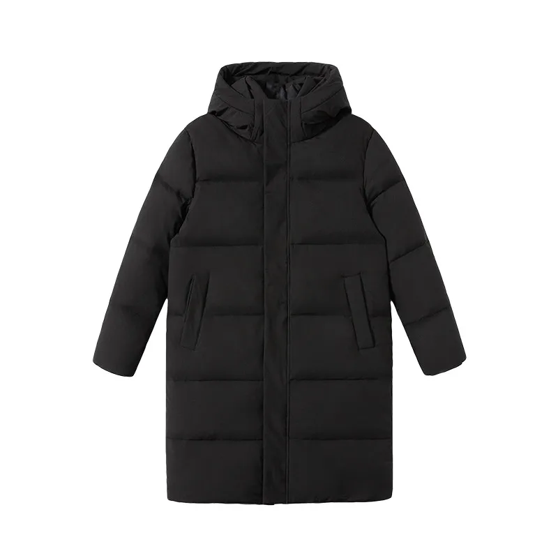 Winter Herrenmode Kapuzen Daunen jacke lange lässig locker warm wind dicht Mantel Männer solide weiße Enten Daunen jacken Paar Outwear