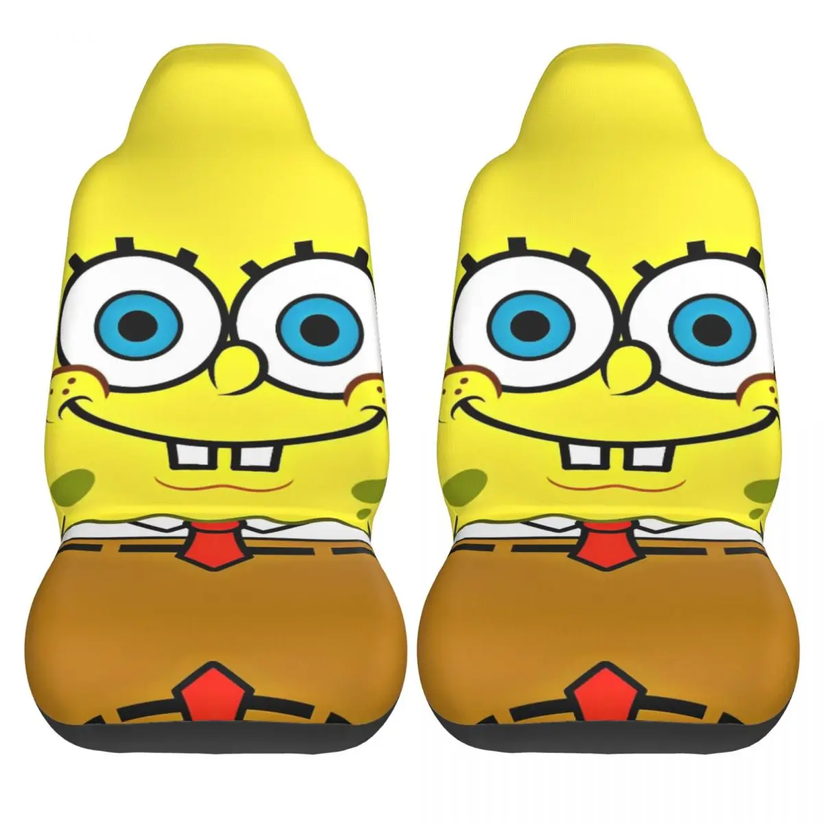 SpongeBobed Anime Cartoon Car Accessories Bucket Seat Covers for Vehicles Universal Fit Seat Covers for Car Truck Suv