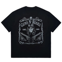 2025 Guns N' Roses SLASH Vintage Short Sleeve Rock T-shirt American Heavy Cotton High Quality Luxury Brand Ins Y2k Hot Sell