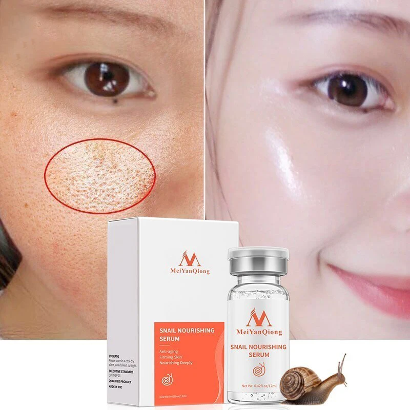 Pore Ampoule Snail100% Essence Hyaluronic Acid Liquid Whitening Spot Essence Shrink Pores Ampoule Anti-acne Snail Serum for Face