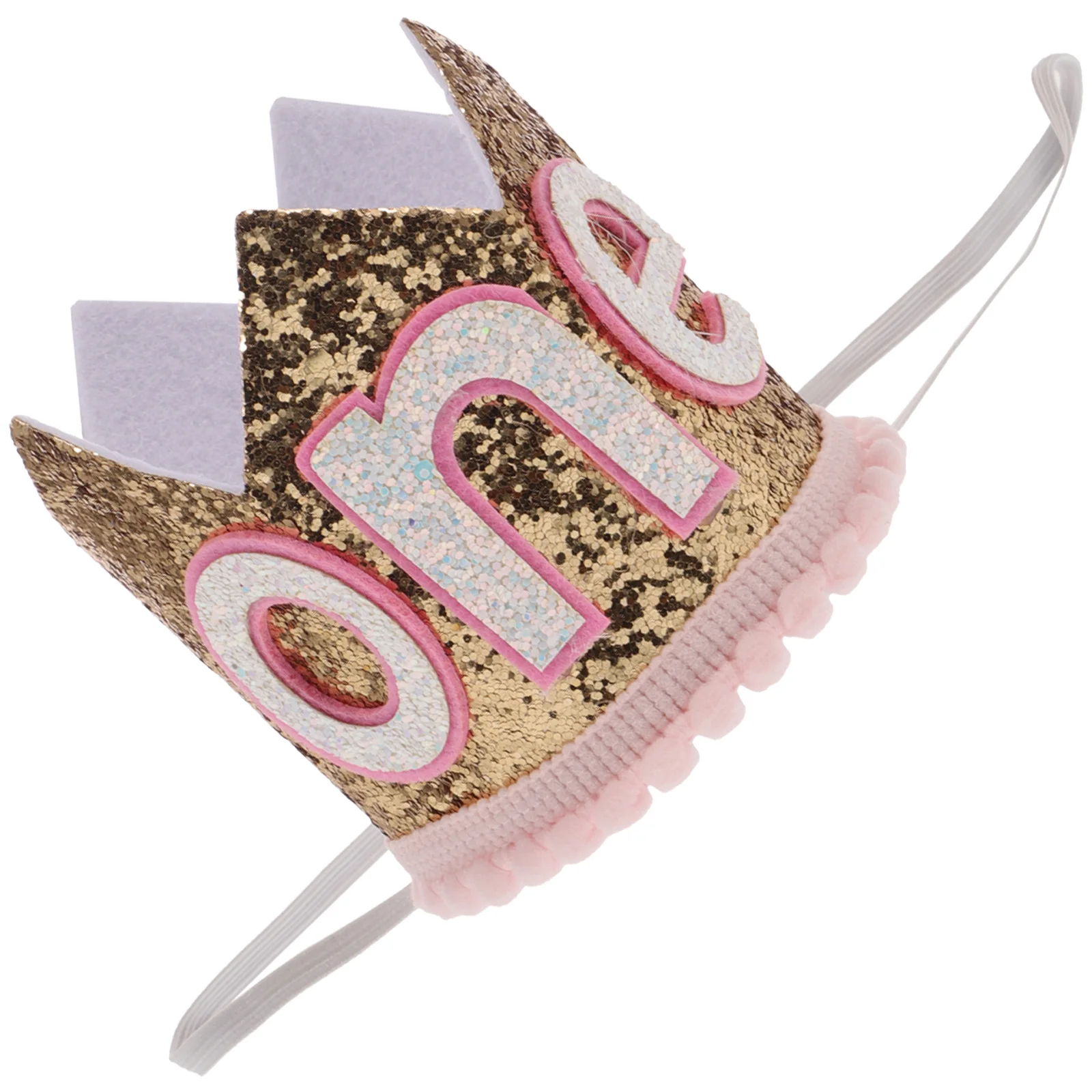 

Baby Crown Crown For 1St Pink Elastic Birthday Hat 1st Birthday Party Hats Photo Session Accessories