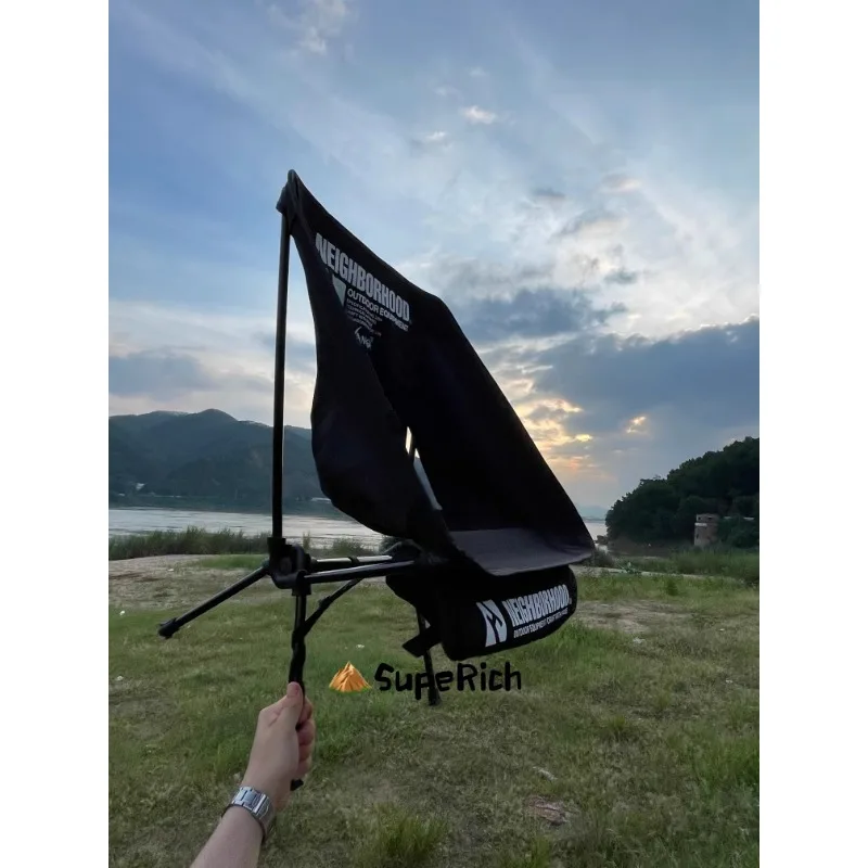 NBHD Moon Chair Blackening Wind Camping Chair Co branded Home Outdoor Camping Fishing Folding Storage Chair Leisure