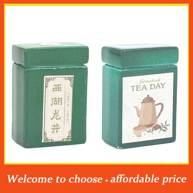 

**1pc 1/12Dollhouse Simulation Green Tea Box Dollhouse Miniature Storage Box Dolls House Kitchen Decoration Accessories