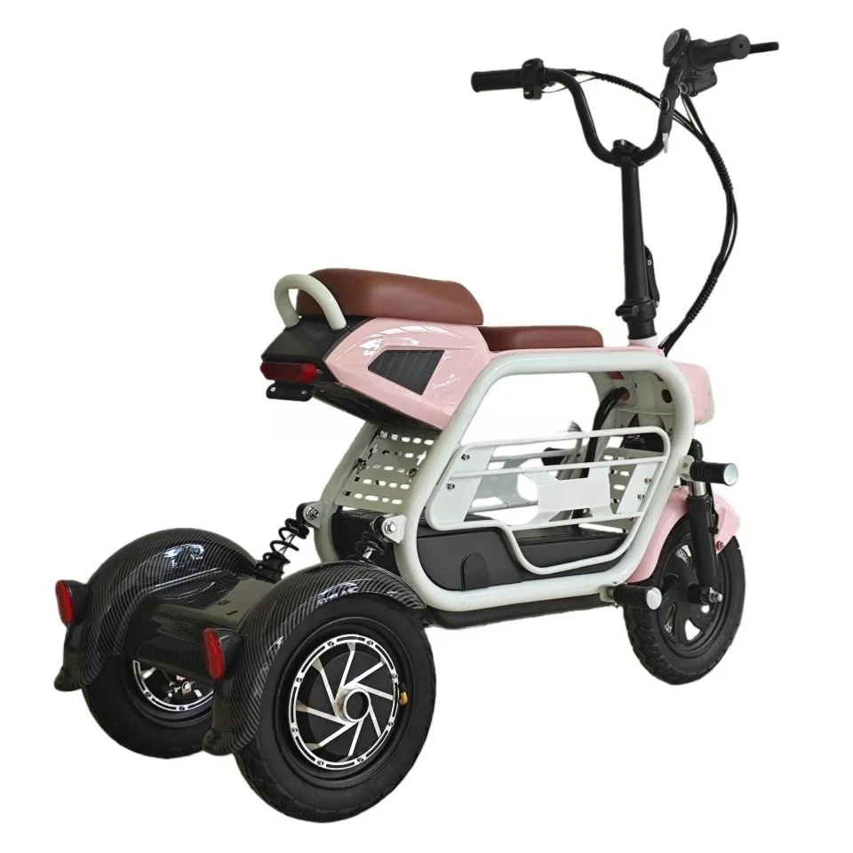 

New 12" Tires 48V 350W Front Hub Motor Electronic Lithium Battery 3-Speed High Speed 3-Wheel Pet Dog Adult Electric Scooter