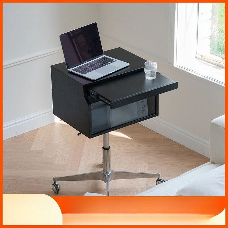 Lifting cabinet, all solid wood bedside table, sofa side table, vinyl record storage multi-function cabinet