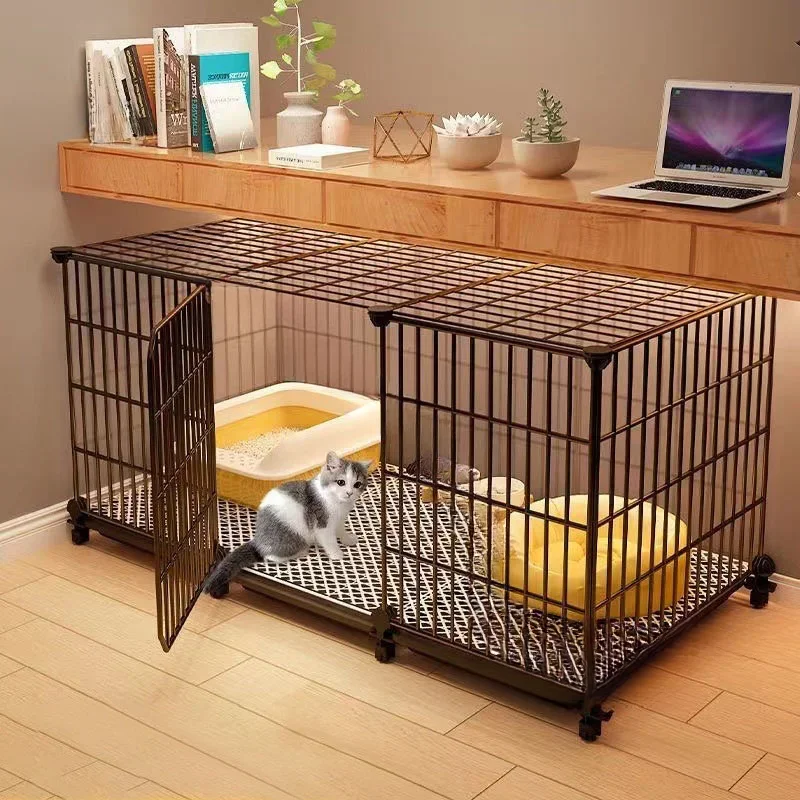 

Modern Wrought IronCages Indoor HouseholdHouse Large Capacity Luxury Cat Villa Oversized Free Space Cage Supplies