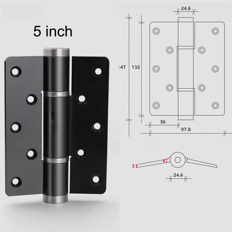 Heavy Automatic Soft Close Buffer Spring Hydraulic Hinge Self Soft Closing Door Closer Auto with Hinges for Wooden Door