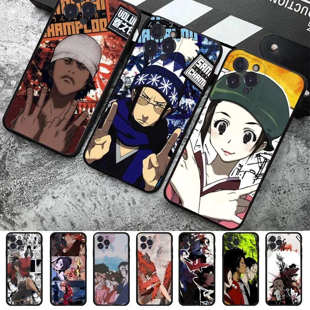 Anime Samurai Champloo Phone Case for iPhone 15 8 7 6 6S Plus X SE 2020 XR XS 14 11 12 13 Mini Pro Max Mobile Case