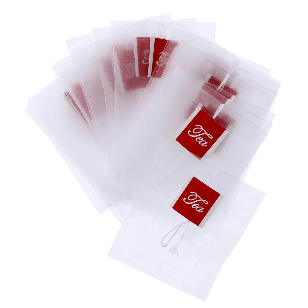 200Pcs Disposable Seal Empty Tea Filter Bags Loose Leaf Tea Bags Coffee Spice Herb Filters Filter Bag Loose Bag