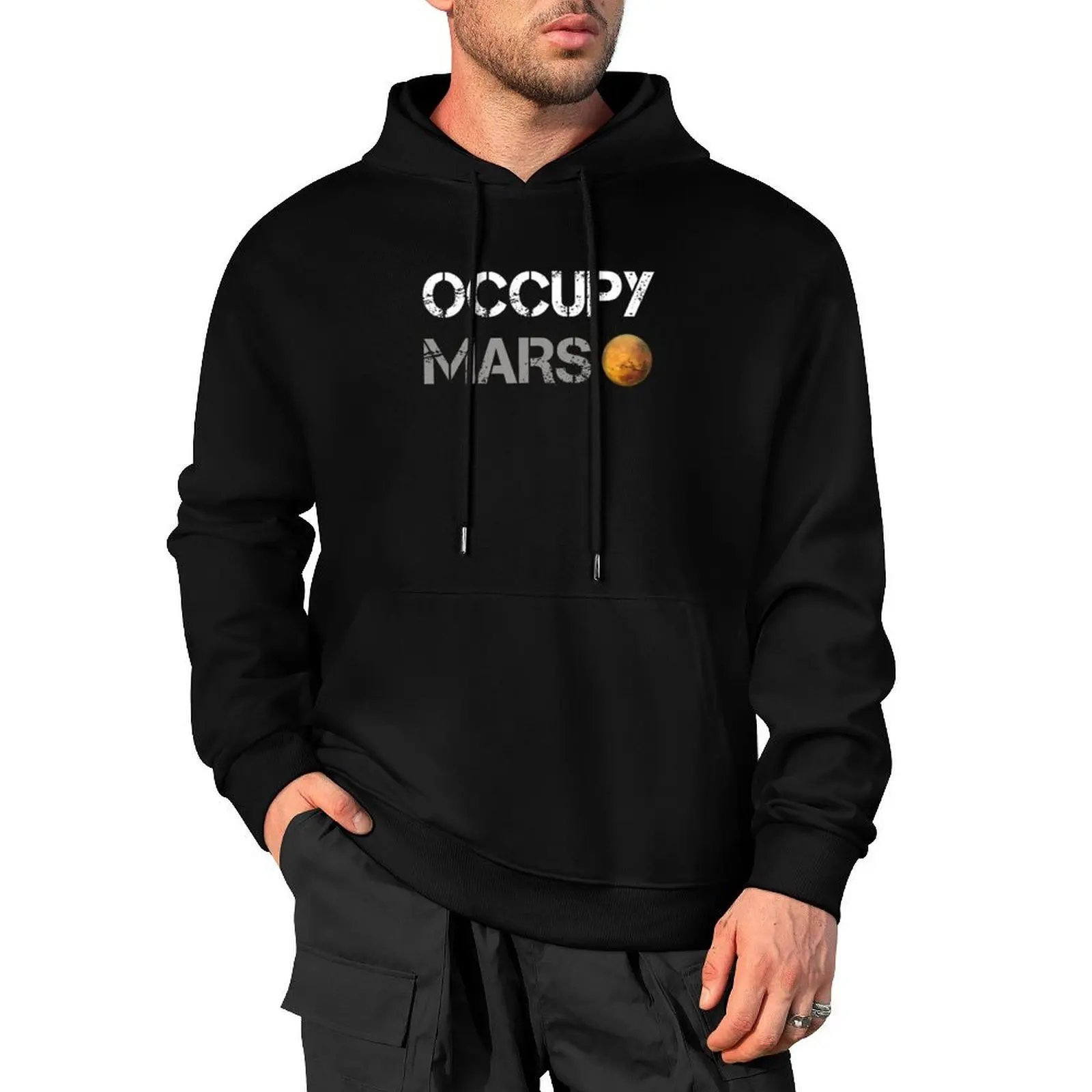 

Occupy Mars - Elon Musk SpaceX Project Gift ideas Pullover Hoodie men's sweat-shirt set korean style clothes mens hoodies