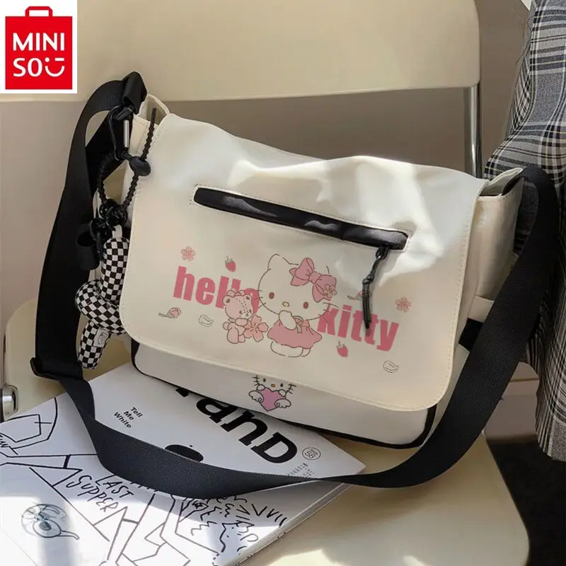 Mini HelloKitty uroczy kreskówkowa torba na ramię wszechstronny plecak płócienny Crossbody dla studentów o dużej pojemności