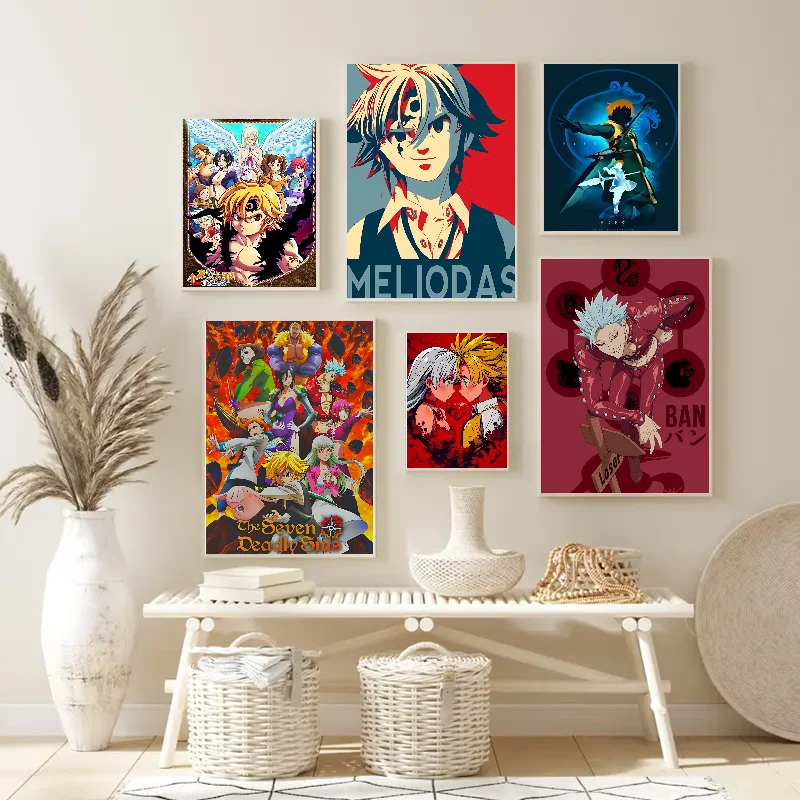 Japan Anime The Seven Deadly Sins Poster Poster Paper Print Home Living Room Bedroom Entrance Bar Restaurant Cafe Art Painting D