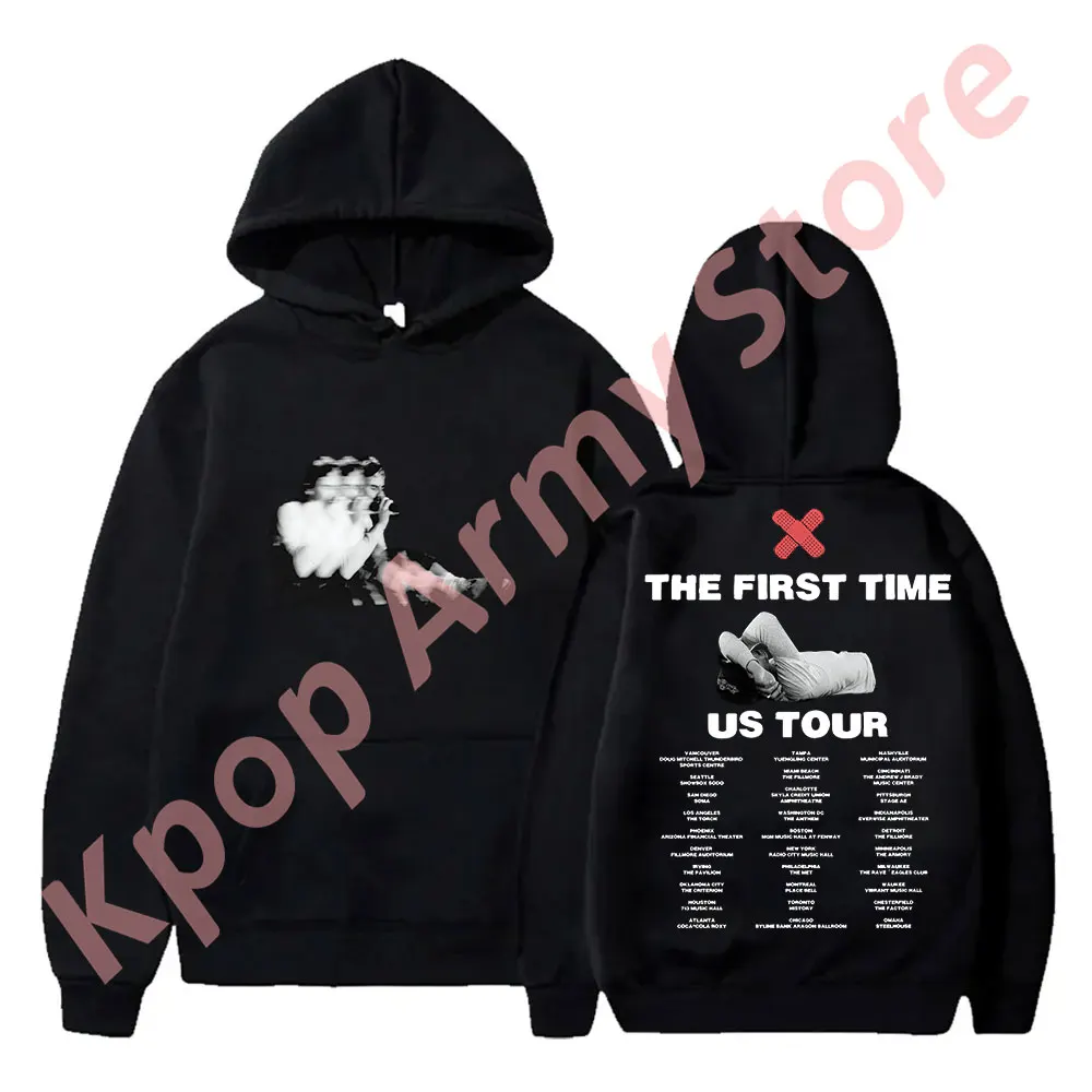 The Kid Laroi Blur Black Tour Hoodies The First Time Album Merch Women Men Fashion Casual Hooded Sweatshirts