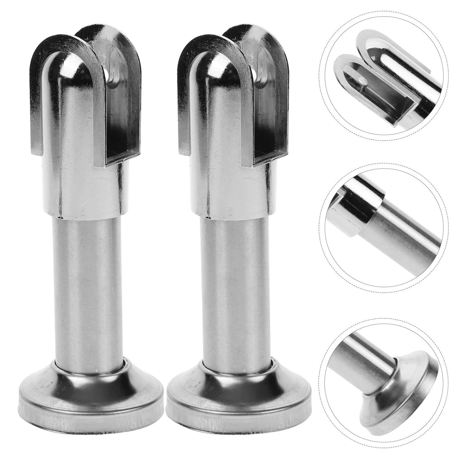 2Pcs Simple Color Toilet Partition Accessory Feet for Long Lasting Public Toilets Toilet Partition Brackets Heavy Duty