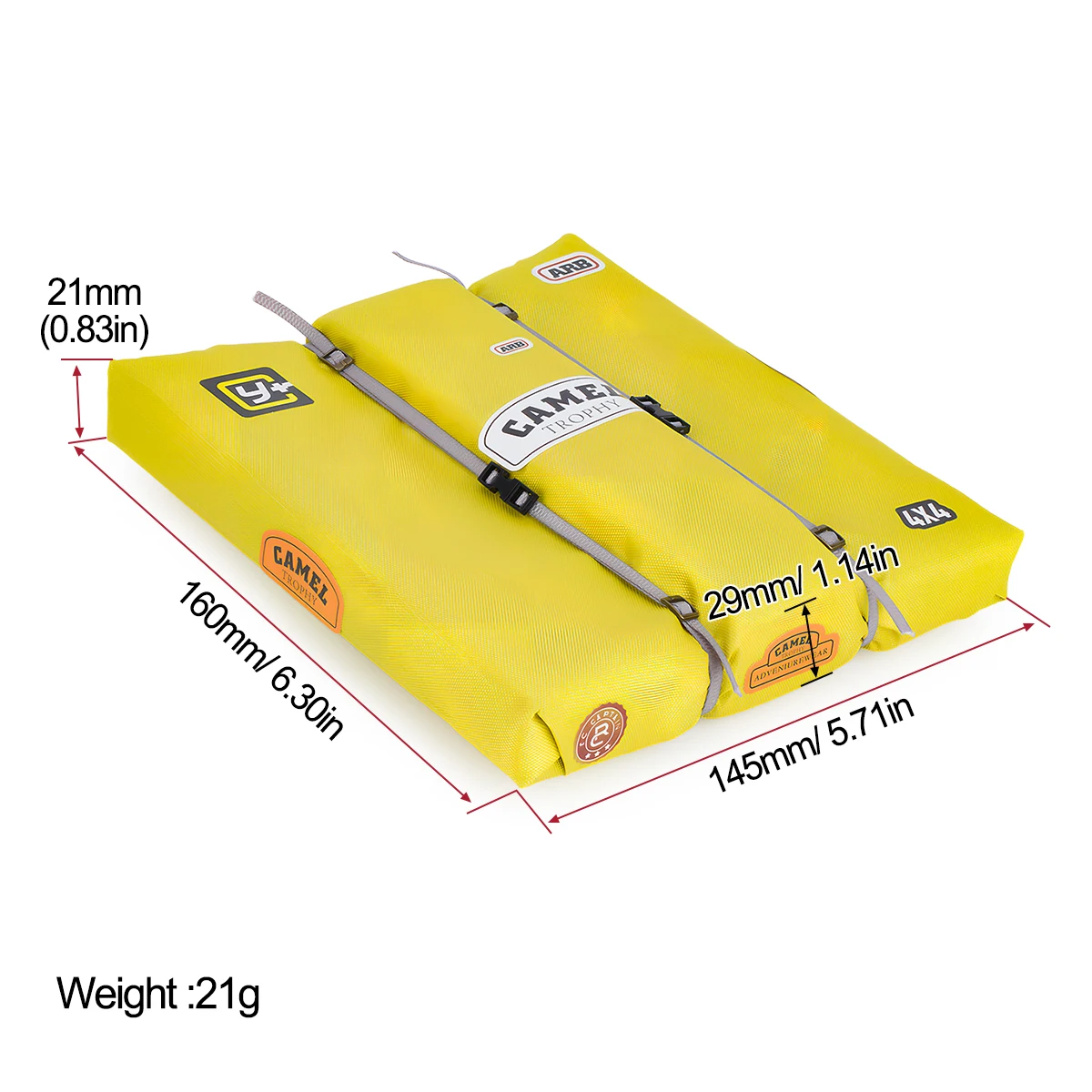 Sac de tente de toit simulé, accessoires décoratifs pour voiture sur chenilles 1/10 RC Axial SCX10 TRX4 Defender TRX6 Yikong RC4WD, mise à niveau à monter soi-même