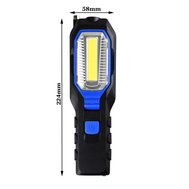 Portable LED Flashlight USB Rechargeable COB Torch Hook Magnetic Repairing Light Waterproof Outdoor Lamp Camping Emergency Torch