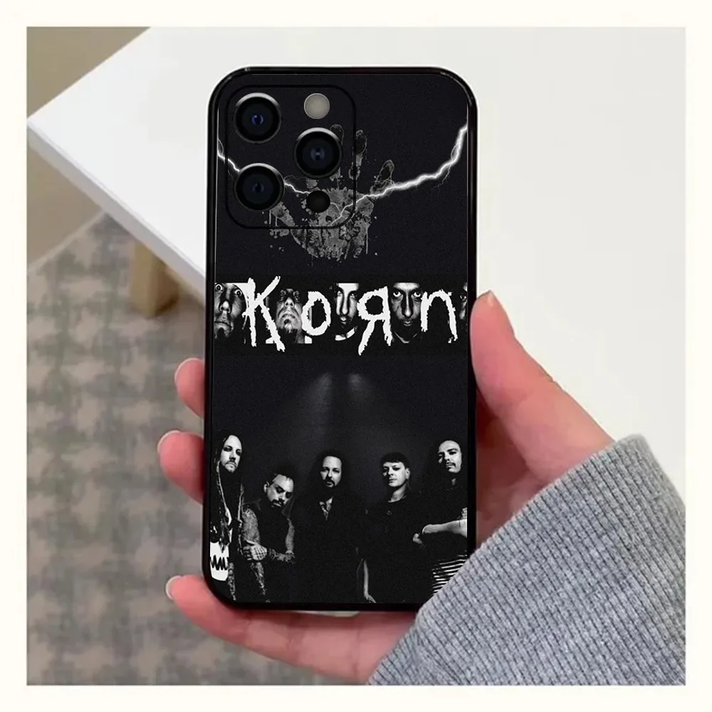 K-Korn Rock Band Phone Case For Apple iPhone 15,14,13,12,11,Pro,X,XS,Max,XR,Plus,Mini Soft Black Cover