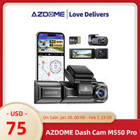 AZDOME M550 Pro Dash Cam Built-in GPS 5G WiFi 4K+1080P Dual Dash Camera for Cars 1440P+1080P+1080P Front and Rear Inside Car DVR