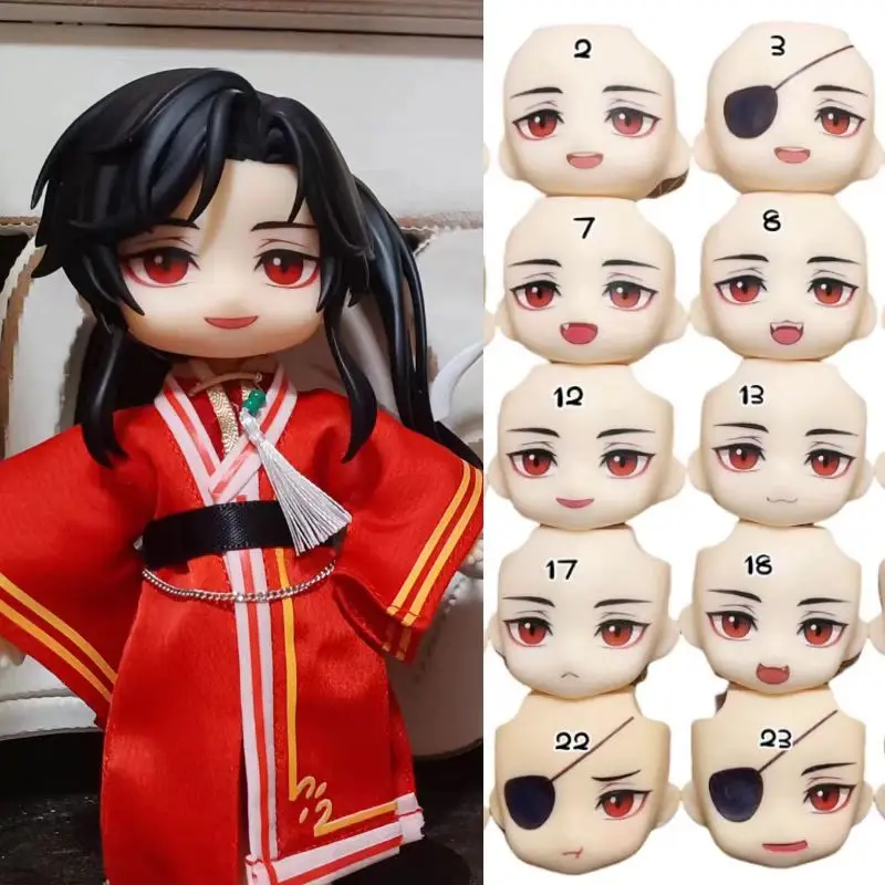 

Hua Cheng OB11 Face Water Sticker Replacement Face Handmade Tian Guan Ci Fu Faceplates Anime DIY Doll Cosplay Accessories