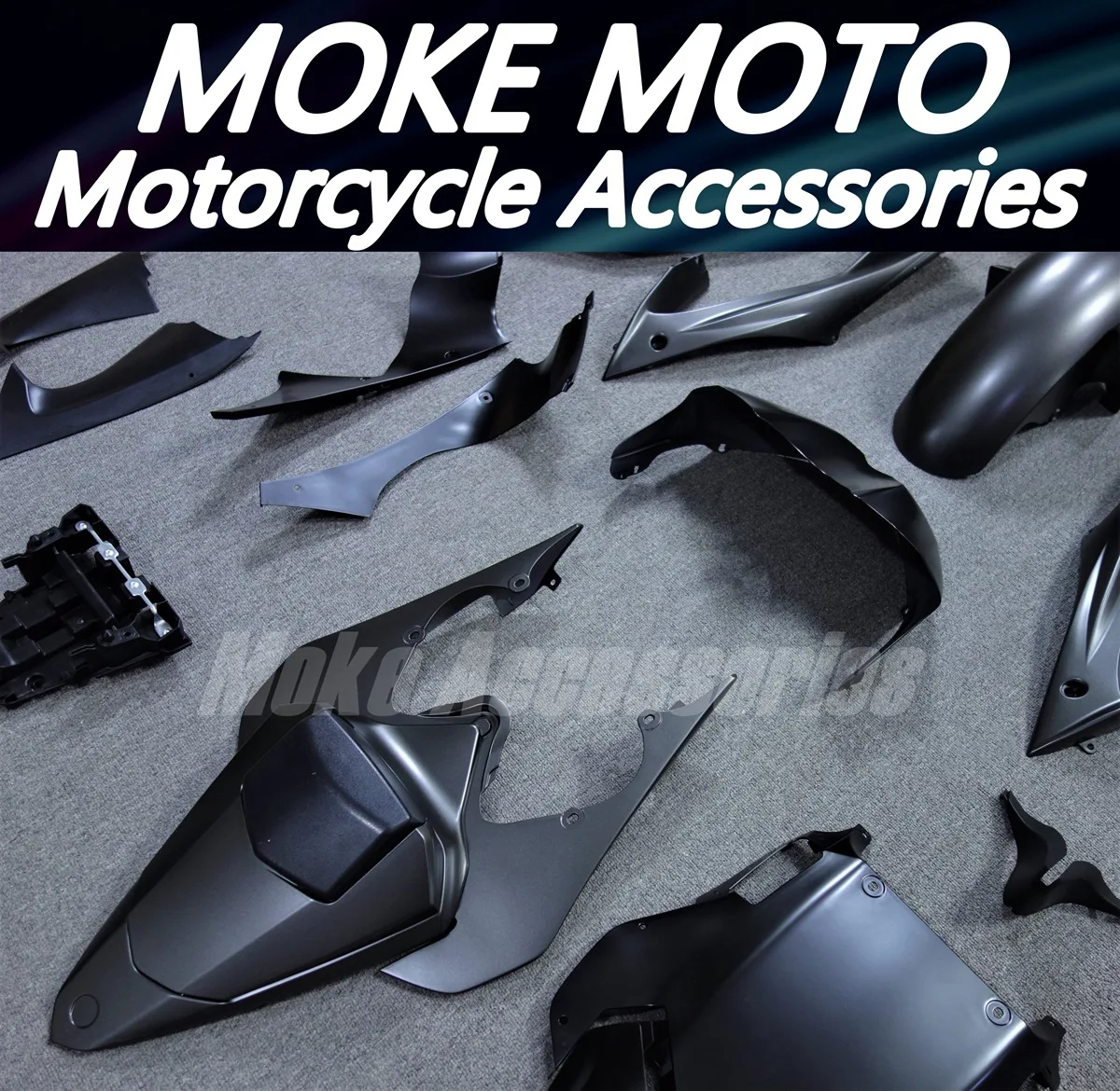 Kit de carenados aptos para Yzf R6 2008 2009 2010 2011 2012 2013 2014 2015 2016 conjunto de carrocería de inyección negro mate gris