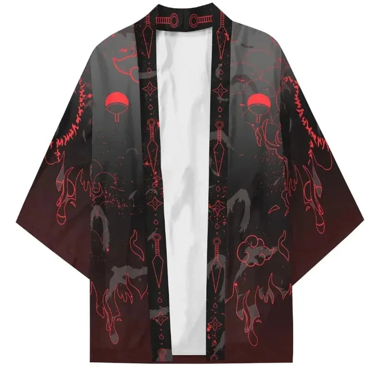 New Anime  Cloak  Uchiha Itachi Kimono Cosplay Wafuku Kurama 3D Printing Yukata Cardigan Jacket Sportswear Halloween 2025