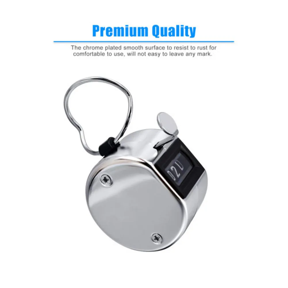 Mini Hand Tally Counter Metal 4 Digit Counting Device Portable Number Suitable for Sports Punch Imprinter - view 6