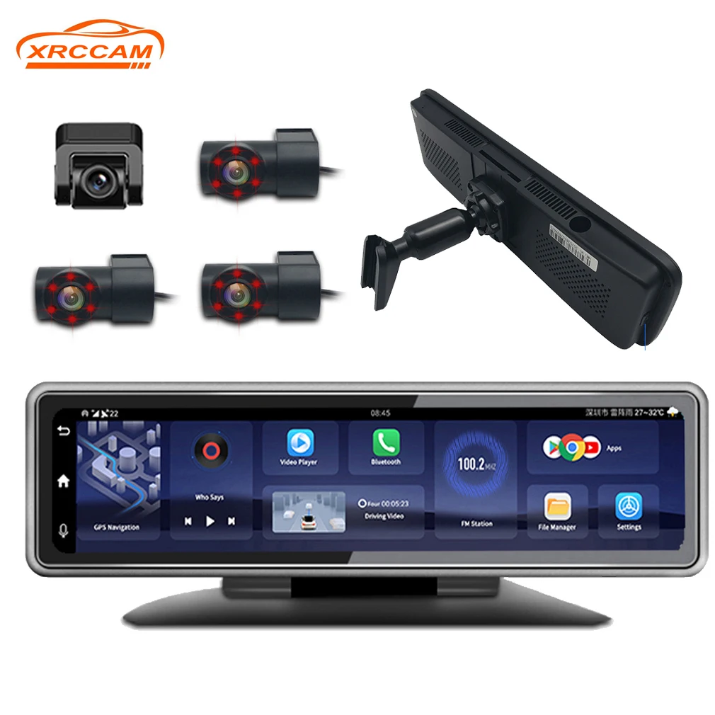 

4G Android 8.1 Mirror Wifi Dash Cam , 360°4CHs cameras record,GPS ADAS IR night vision,special bracket rearview Mirror/Dashboard