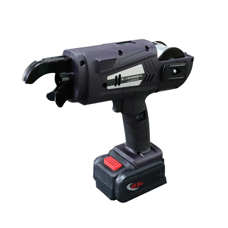 2025 التلقائي 12.8 فولت 300-500 مللي متر طول السلك ماكينة ربط حديد التسليح قضيب فولاذي أدوات تجليد قضيب