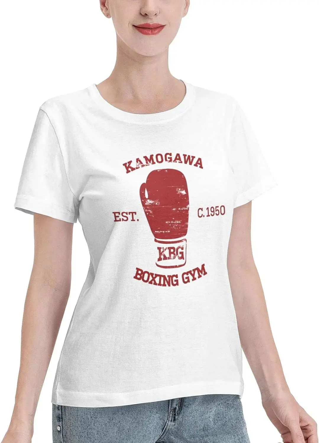 Anime Hajime no Ippo Shirt Women's Crew Neck Short Sleeve Cotton Tees
