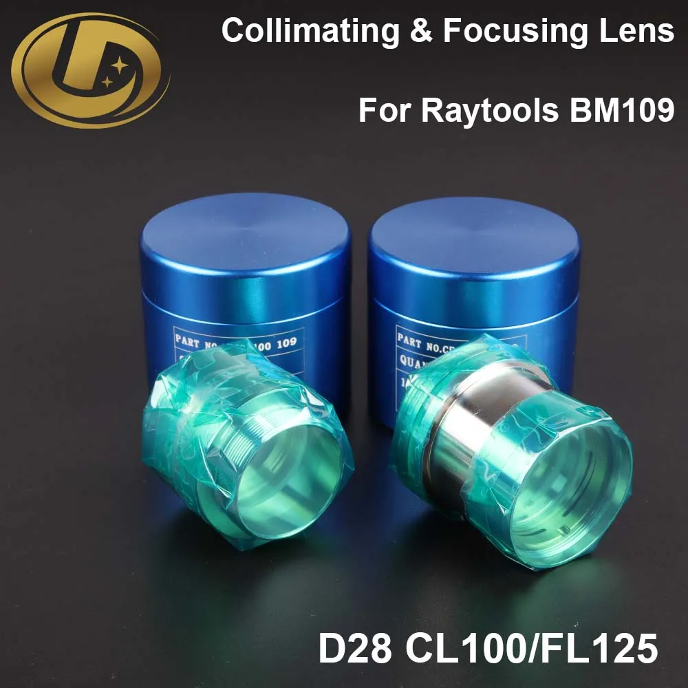 Raytools BM109 Collimating & Focusing Lens D28 F100 F125mm with Lens Holder For Raytools Laser Cutting Head BM109