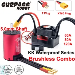 SURPASS HOBBY KK 3660 Combo 5.0mm Shaft Brushless Motor w/ 60A 80A 120A ESC For 1/10 1/12 1/14 1/16 Rc Car Traxxas Wltoys HSP