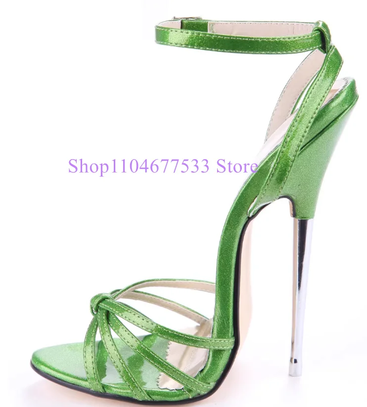 

Sexy 13/16cm Super High Heels Lady Sandals Fashion Design Metal Stiletto Heel Woman Party Shoes Female Night Club Sandals
