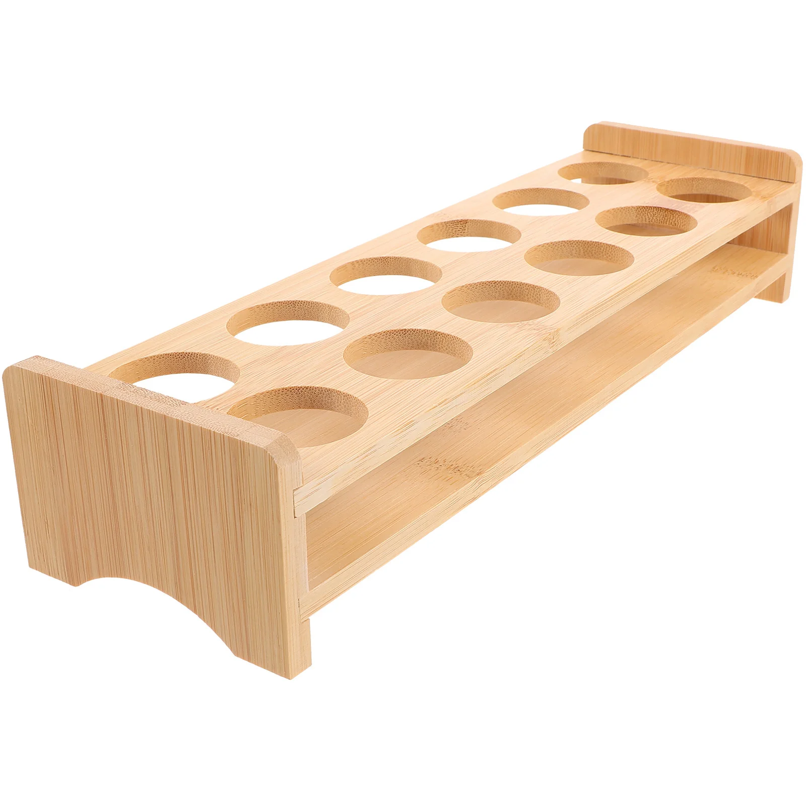 

Bamboo Cup Holder Shot Glasses Storage Sever Box Tray Wooden Whiskey Organizer Eyeglass