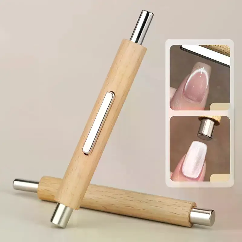 3 in 1 Multi-function Cat Eye Magnet for Nail Art Strong Thick Magnetic Stick Large Cylindrical Magnetic Nail Tool Manicure Diy