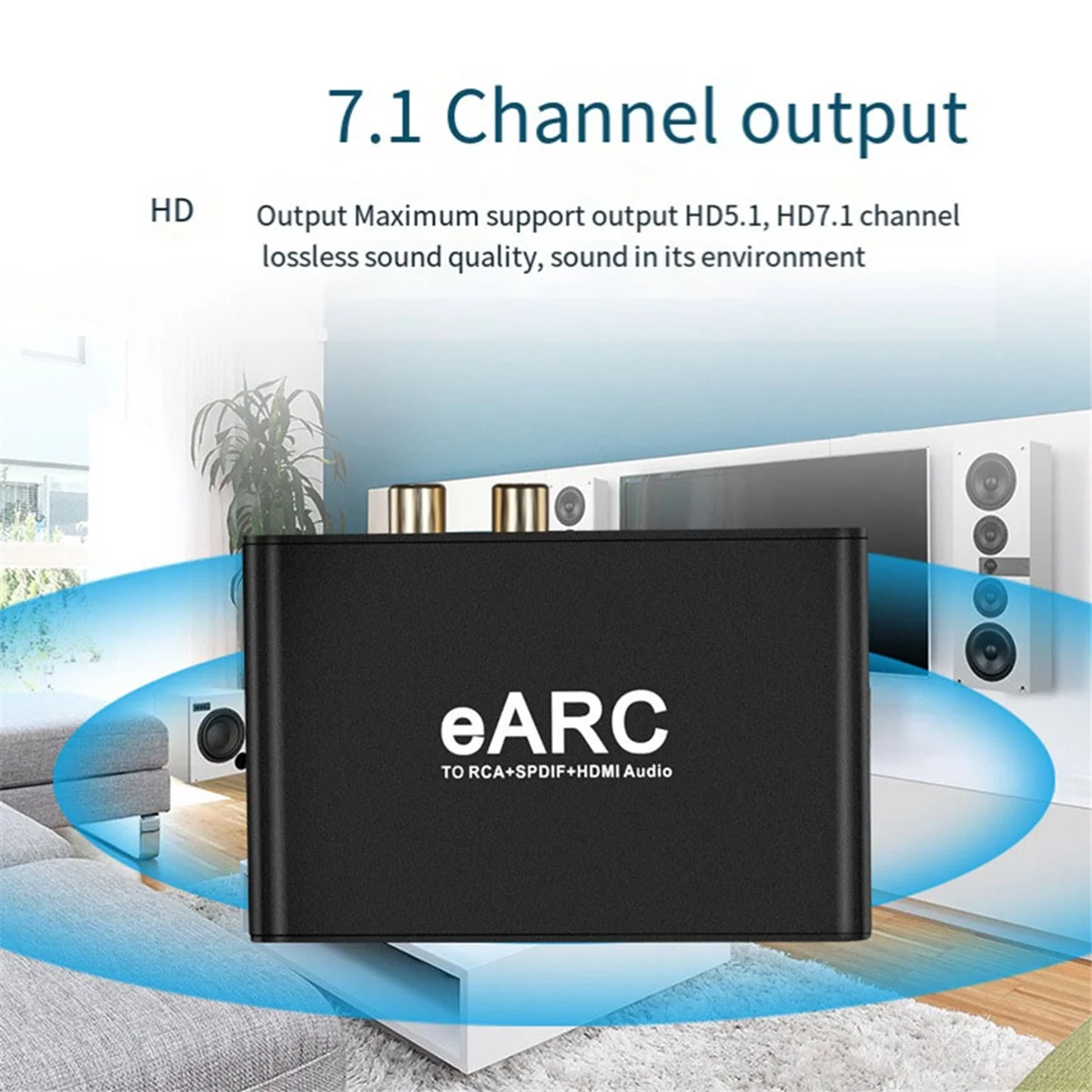 

AA91 HDMI-Compatible EARC ARC Audio Extractor 192Khz Converter EARC to RCA Audio Extractor Adapter for DTS Dolby Atoms AC3